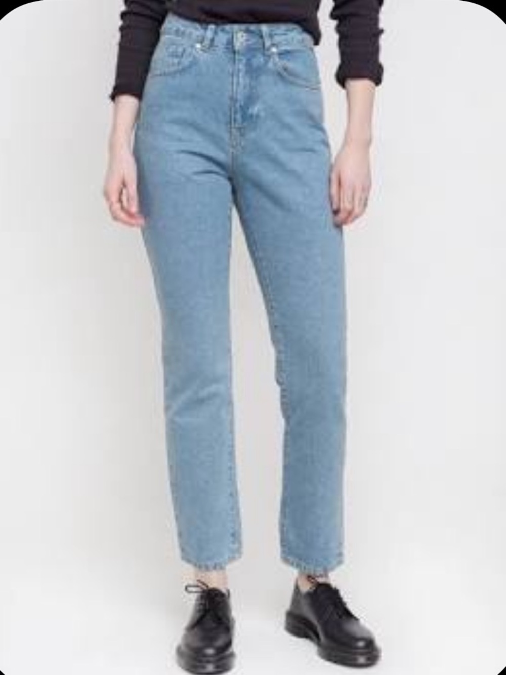 The Ragged Priest "Cougar" High Rise Mom Jeans Light Wash 100% Cotton Size 28